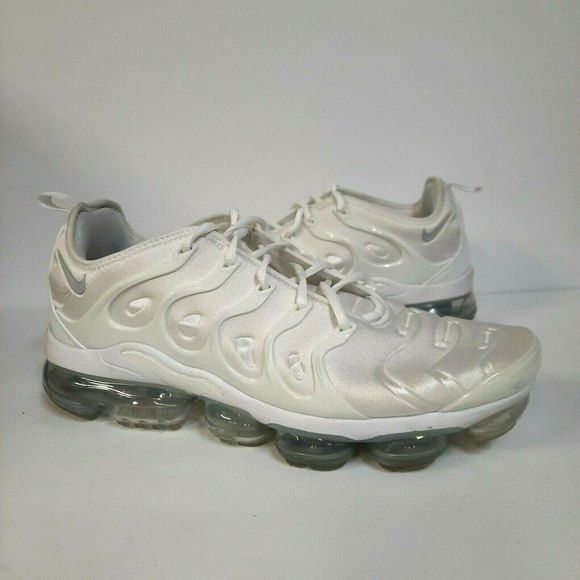 Nike Air Vapormax Plus Triple White Pure Platinum Grey Sneakers Shoe Men Size 12 main image 6